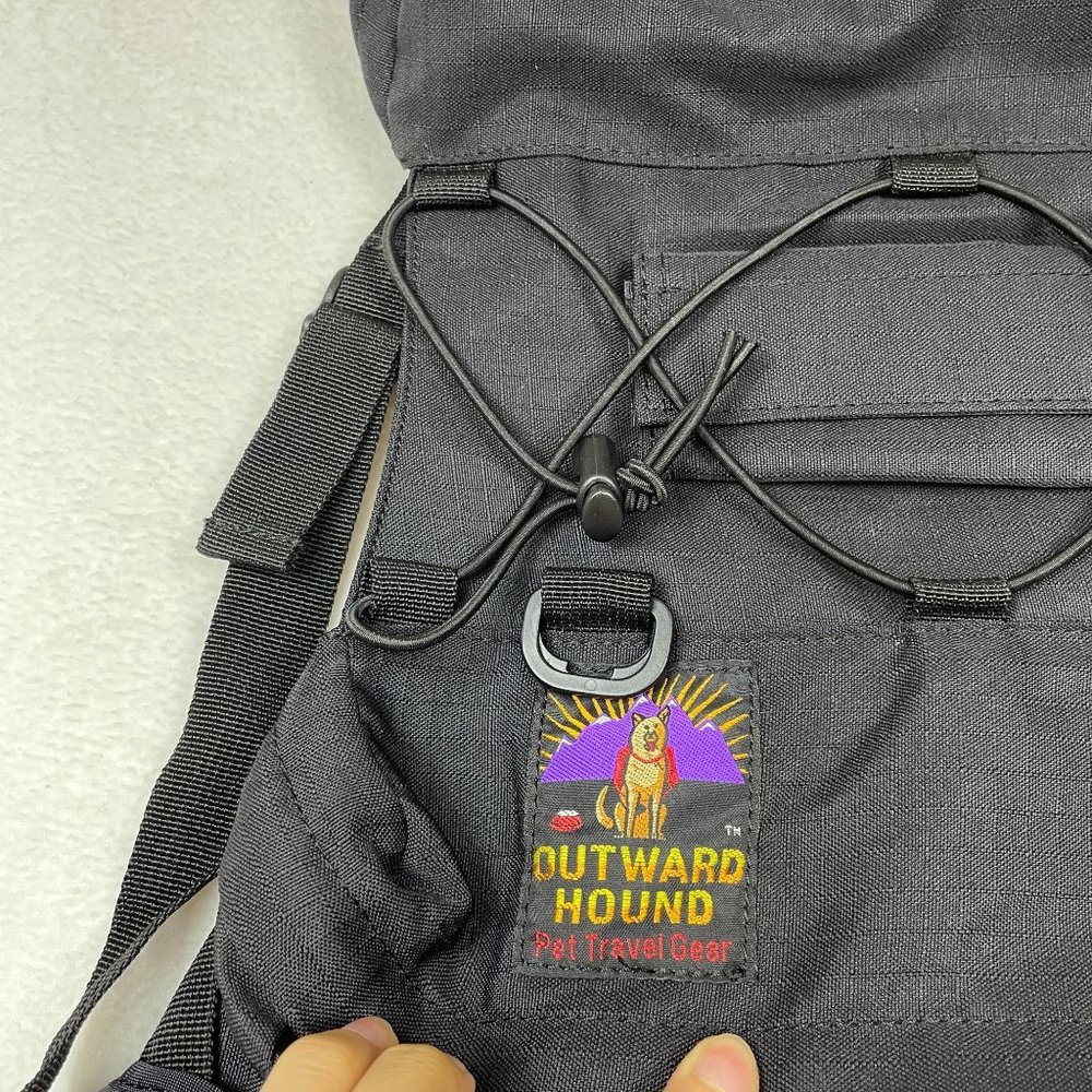 Outward Hound Backpack Saddle Bag Pockets Harness Black Hiking Camping - Picture 5 of 6